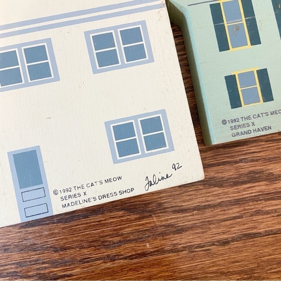 The Cat’s Meow | Vintage 1992 Series X Lot of 4 Miniature Houses Cottage Core - Picture 11 of 12